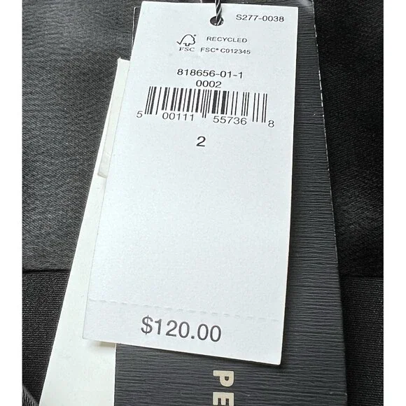 New Banana Republic Black Satin Wrap Dress Womens Size 2P Petite Party Formal - Picture 6 of 13